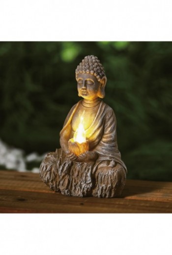 Szolár Buddha gyertyával -...