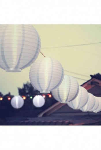 Szolár lampion - fehér -...