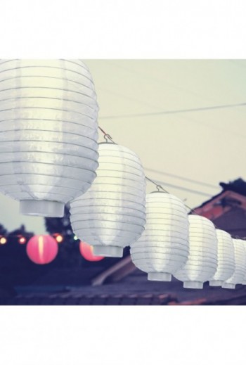 Szolár lampion - fehér -...