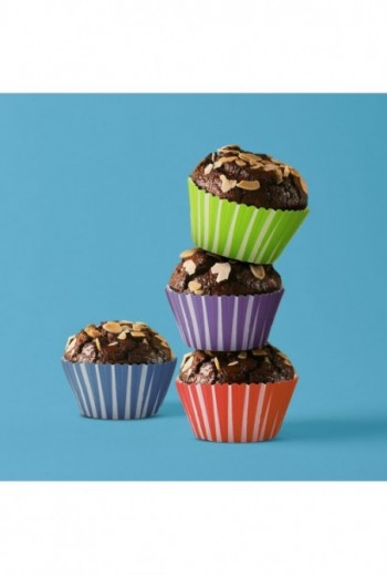 Muffin papír szett - csíkos...