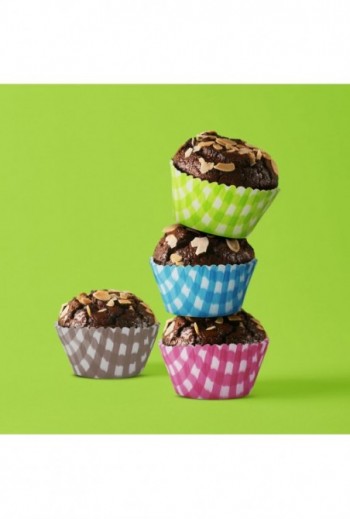 Muffin papír szett - kockás...