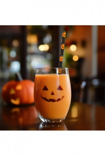 Papír szívószál - halloween...