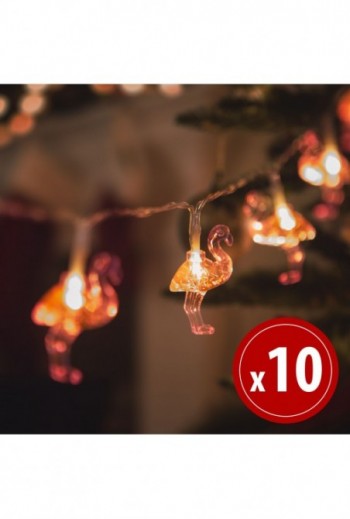 LED fényfüzér - flamingó -...