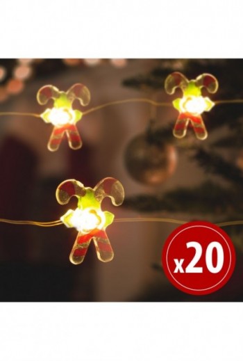 LED fényfüzér - cukorbot -...